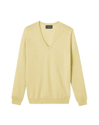 V-neck cashmere jumper - Buvard Yellow