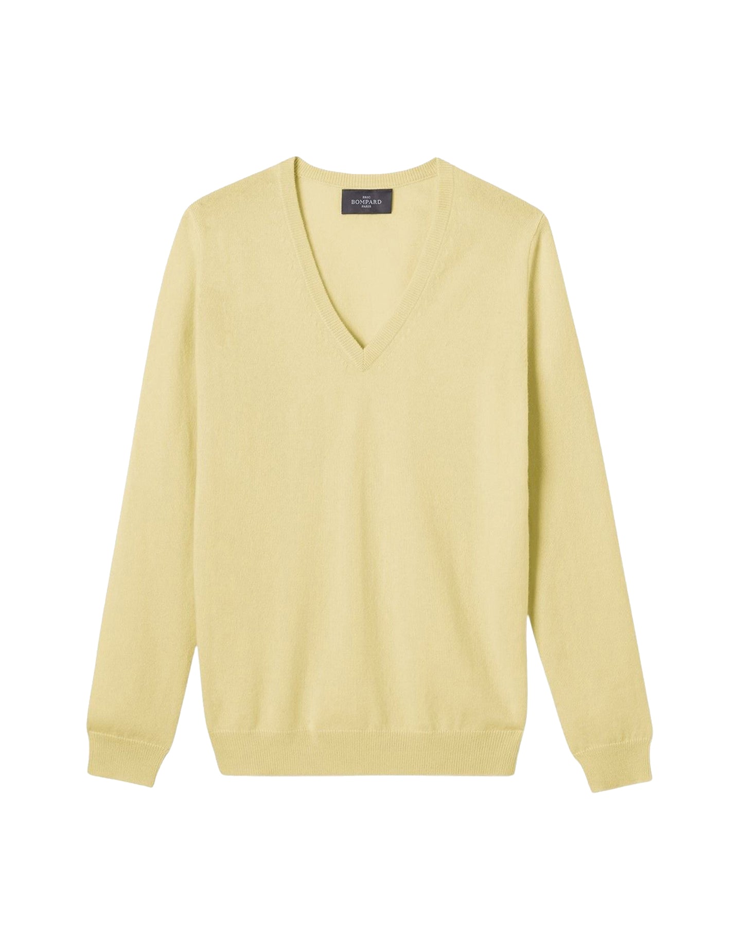 V-neck cashmere jumper - Buvard Yellow