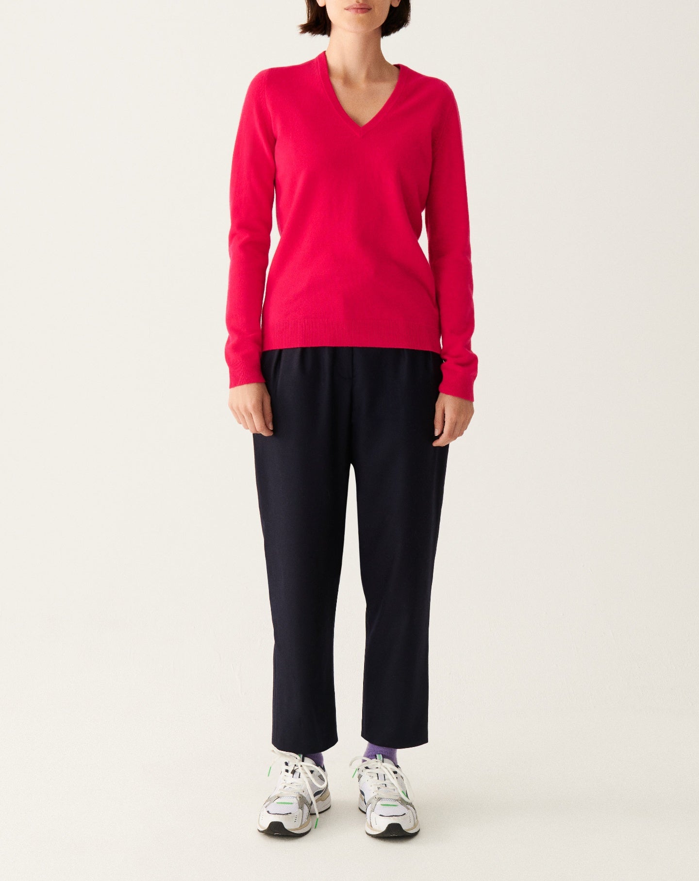 RECO110Pull Col V Classique - Candy Pop