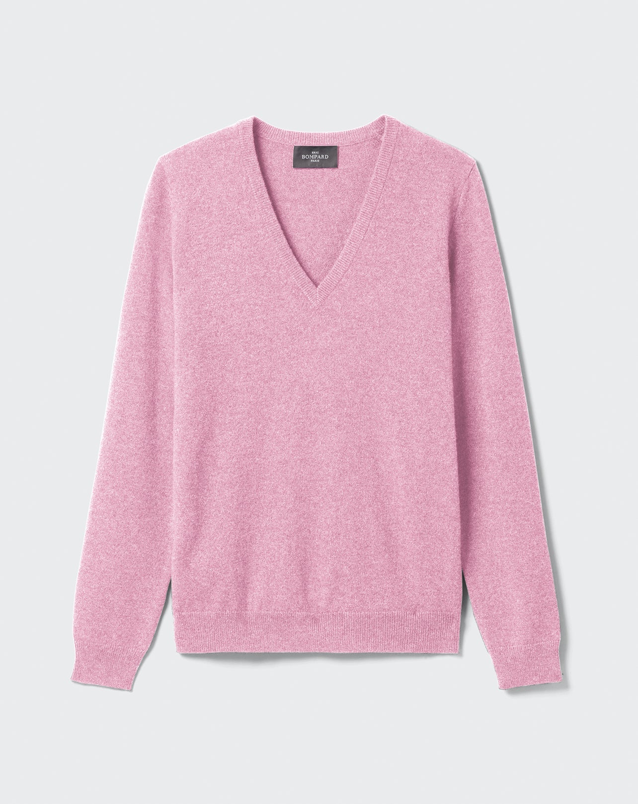 RECO110Pull Col V Classique - Rose Loukoum