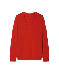 V-neck cashmere jumper - Rouge Gorge
