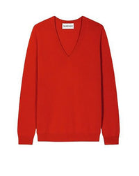 RECO110Pull Col V Classique - Rouge Gorge