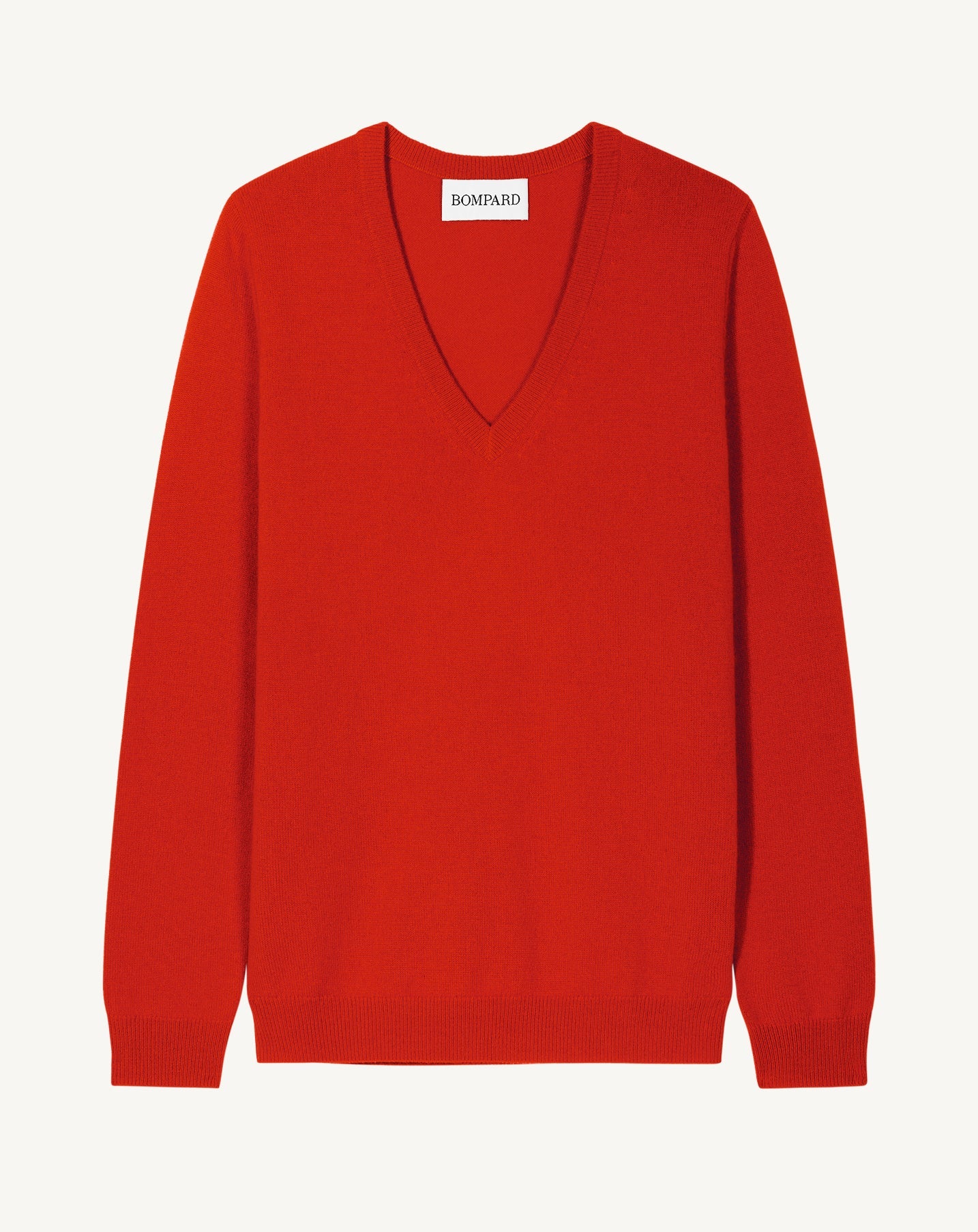 RECO110Pull Col V Classique - Rouge Gorge