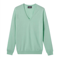 RECO110Pull Col V Classique - Menthe Au Lait