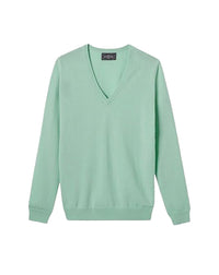 V-neck cashmere jumper - Menthe Au Lait