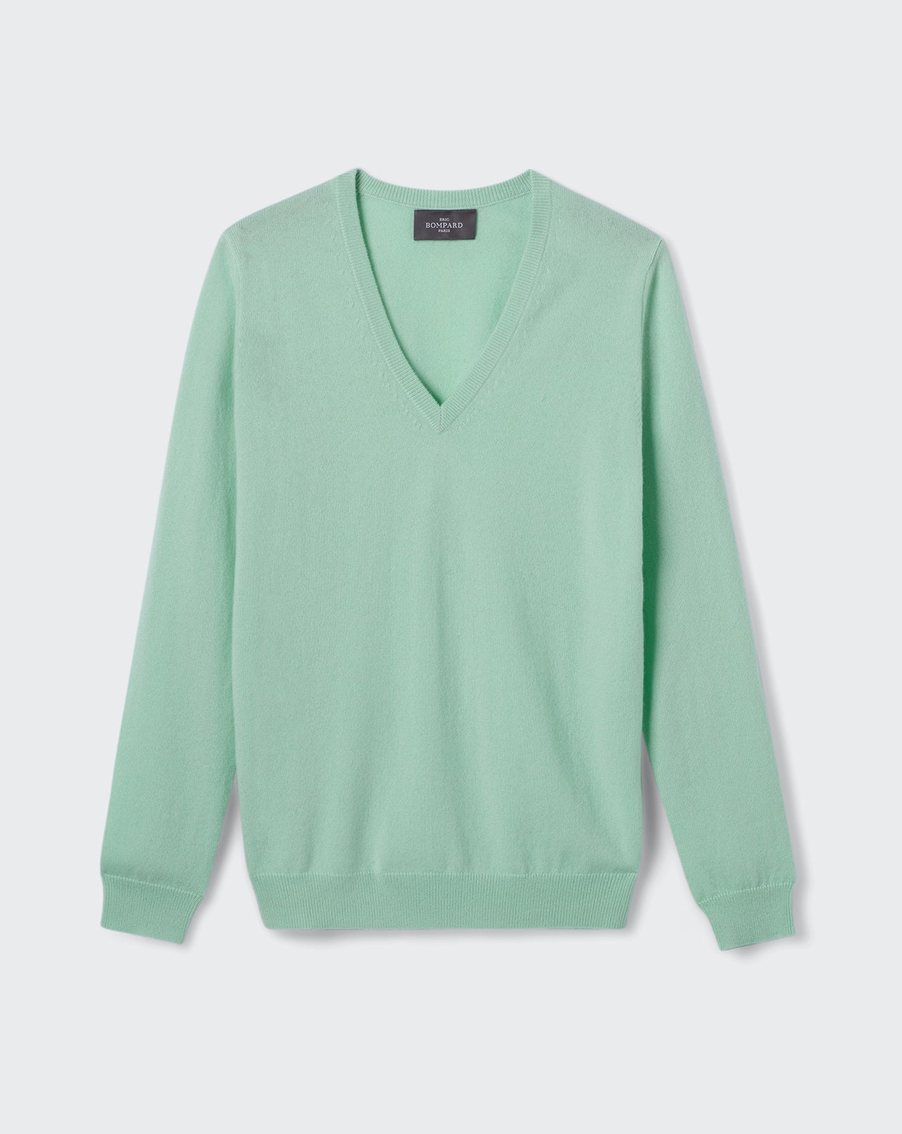 RECO110Pull Col V Classique - Menthe Au Lait