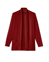 Veste cosy en cachemire -  Rouge Cranberry