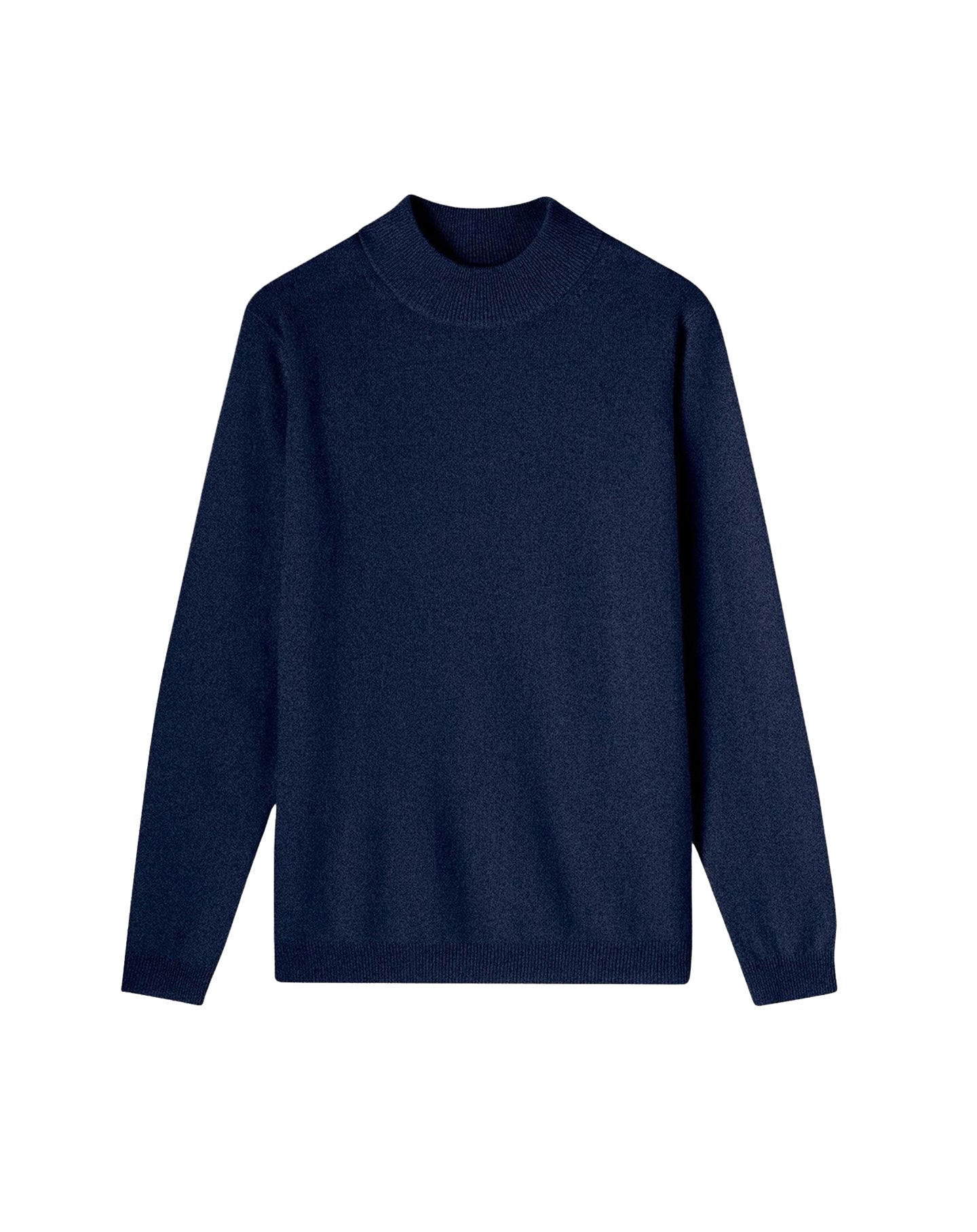 Loose-fitting high-neck cashmere jumper - Midnight Blue