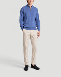 Cashmere jumper with a trucker collar - Faience