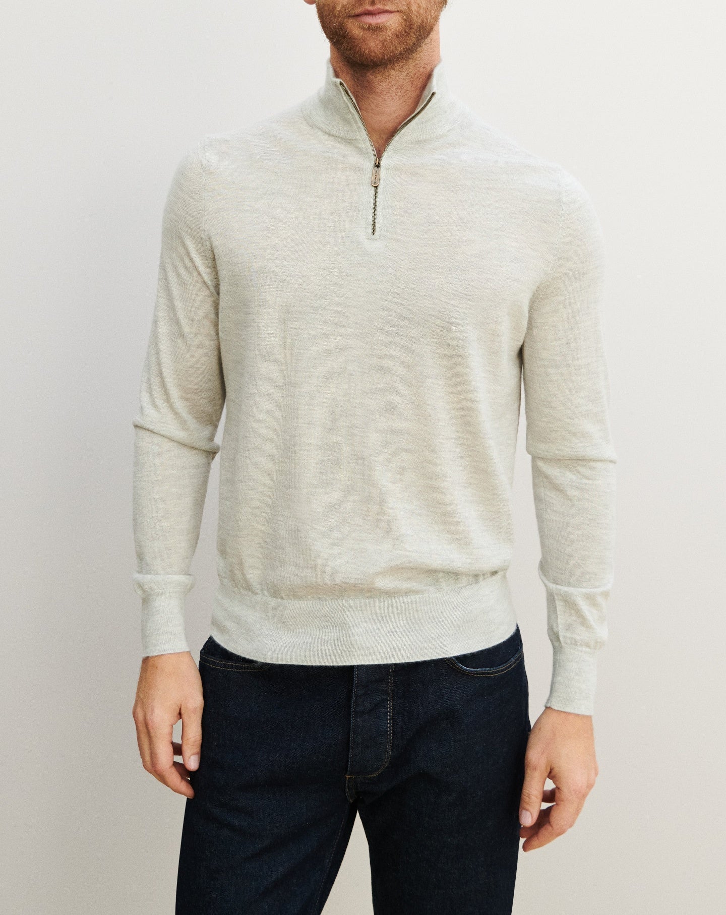 RECO155Pull Col Camionneur - Gris Armoise