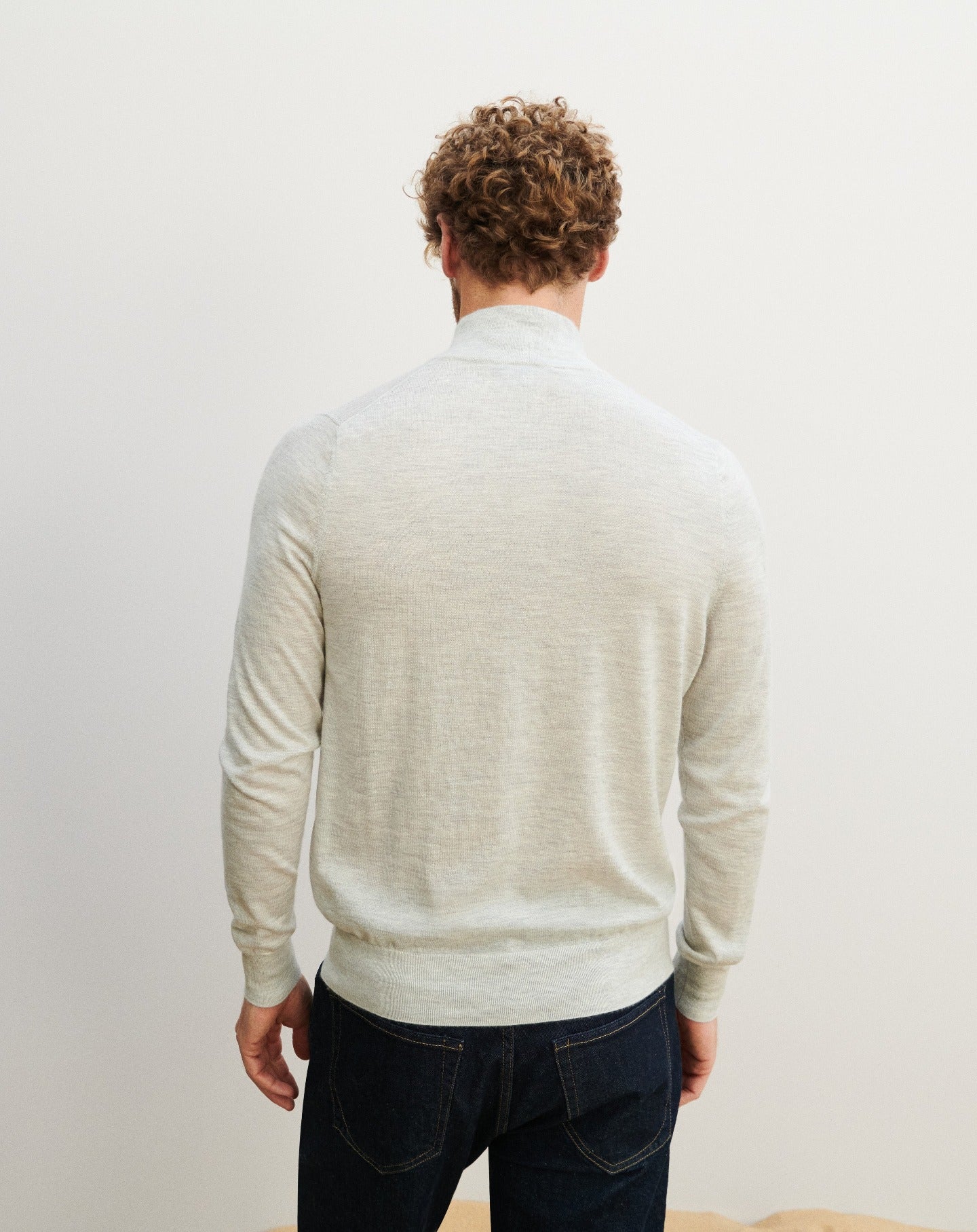 RECO155Pull Col Camionneur - Gris Armoise