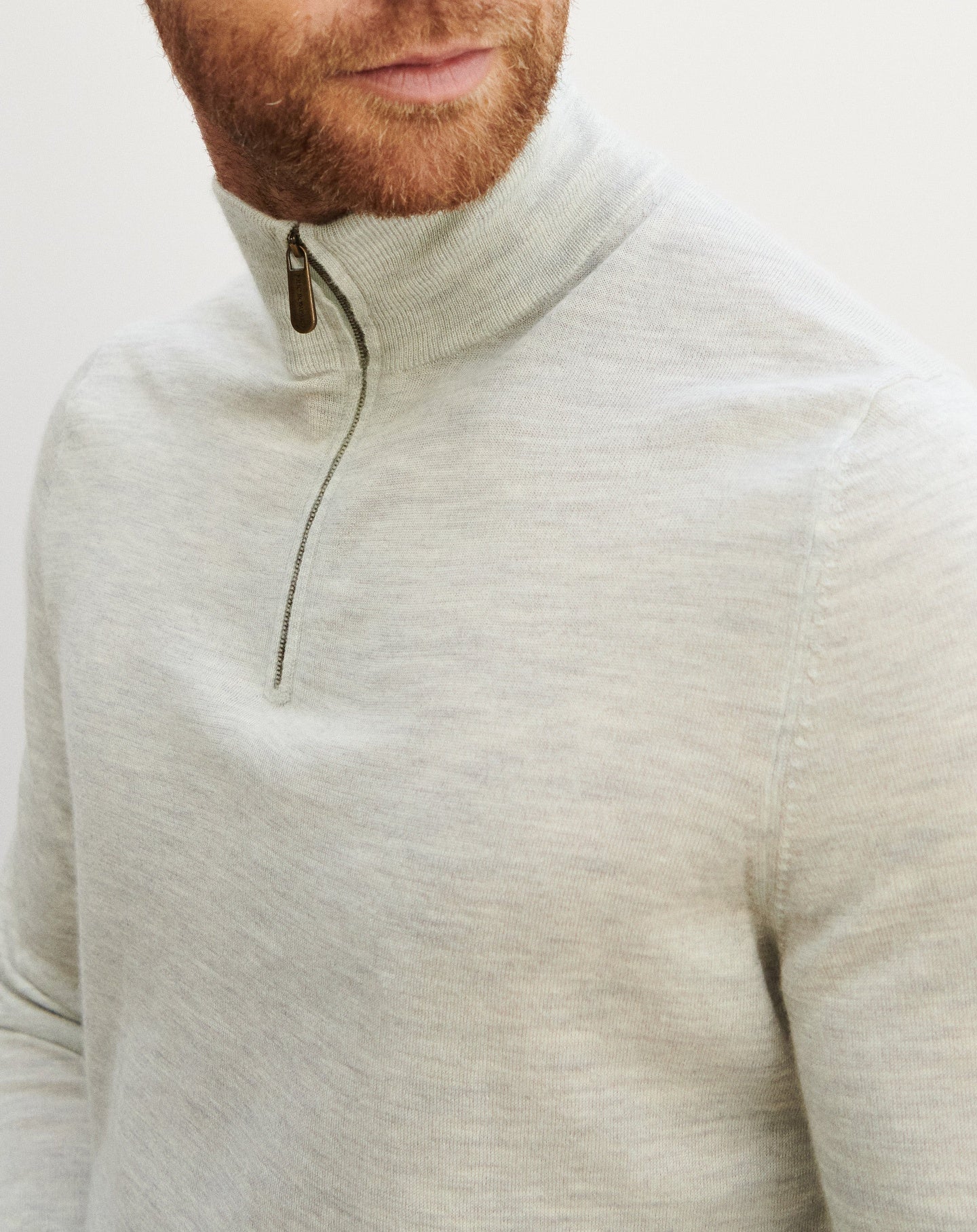 RECO155Pull Col Camionneur - Gris Armoise