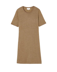 RECO115Robe Manches Courtes - Camel