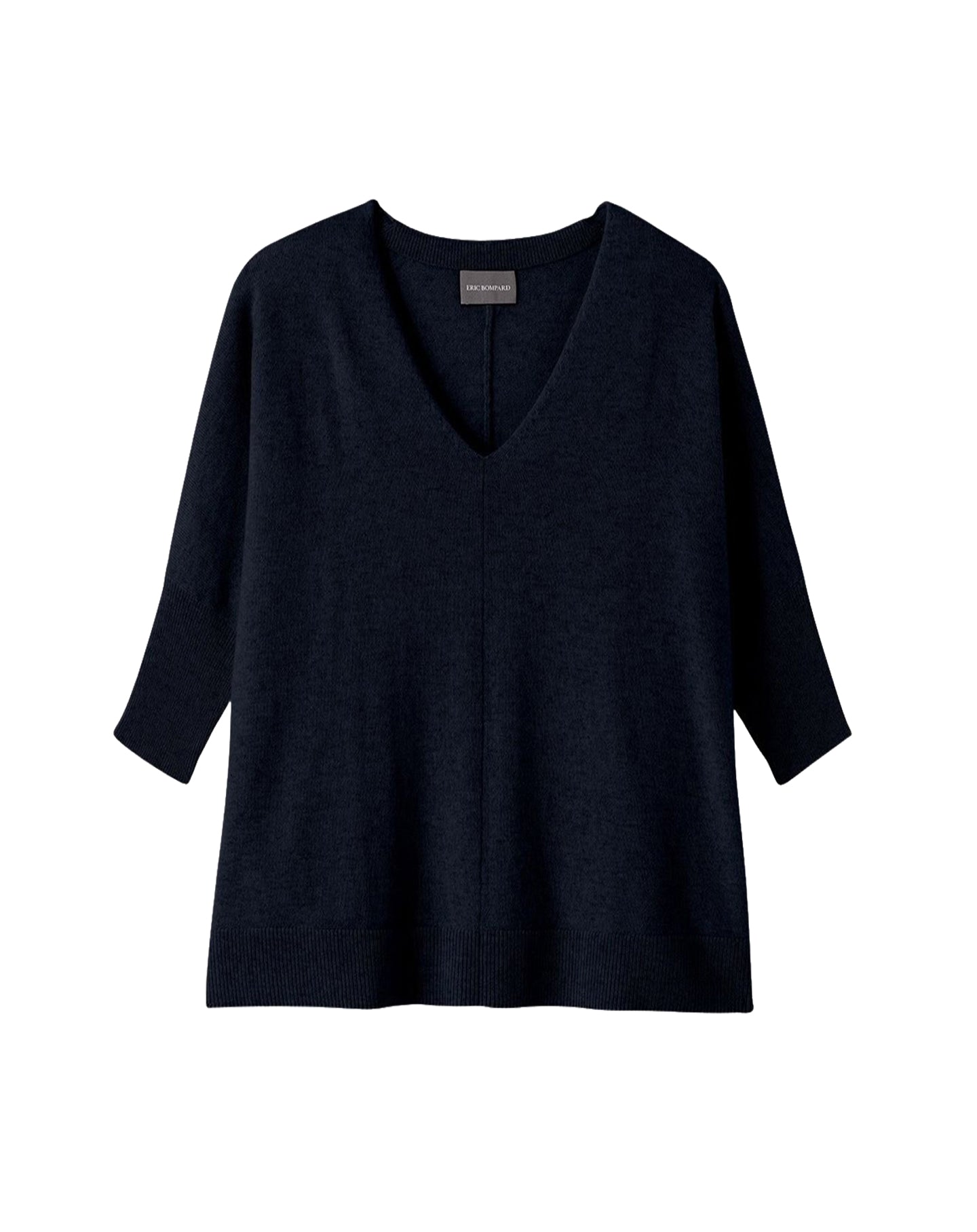 Oversized V-neck cashmere jumper - Navy