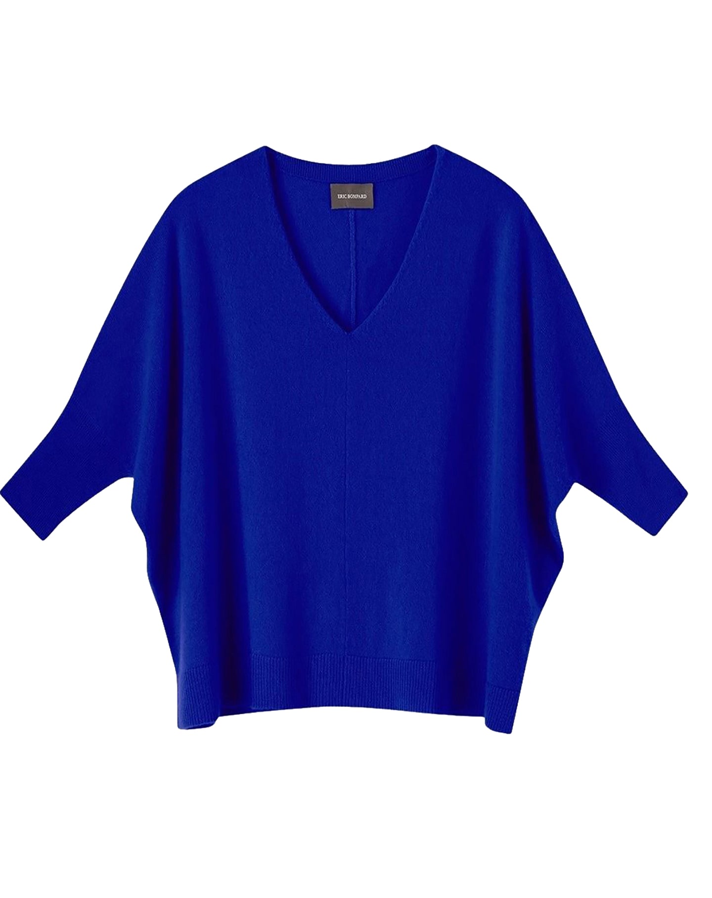 Oversized V-neck cashmere jumper - Atlantis Blue