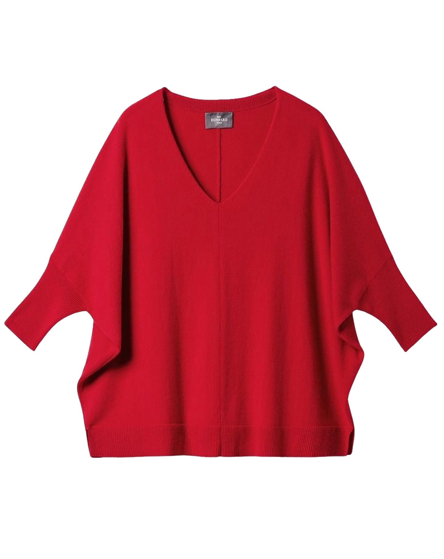 Oversized V-neck cashmere jumper - Garnet