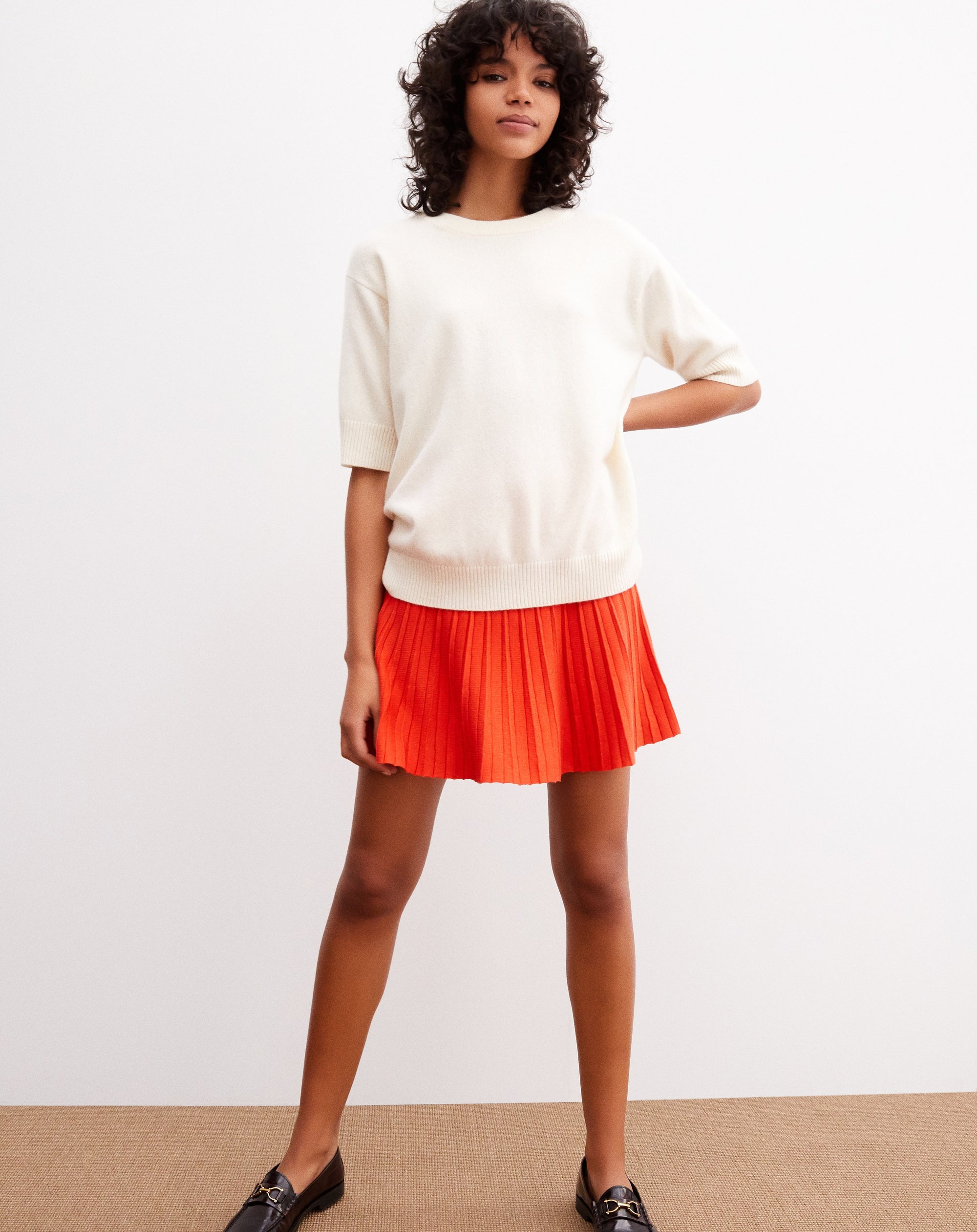 RECO90Maxi Ras De Cou Manches Courtes Contemporain - Naturel