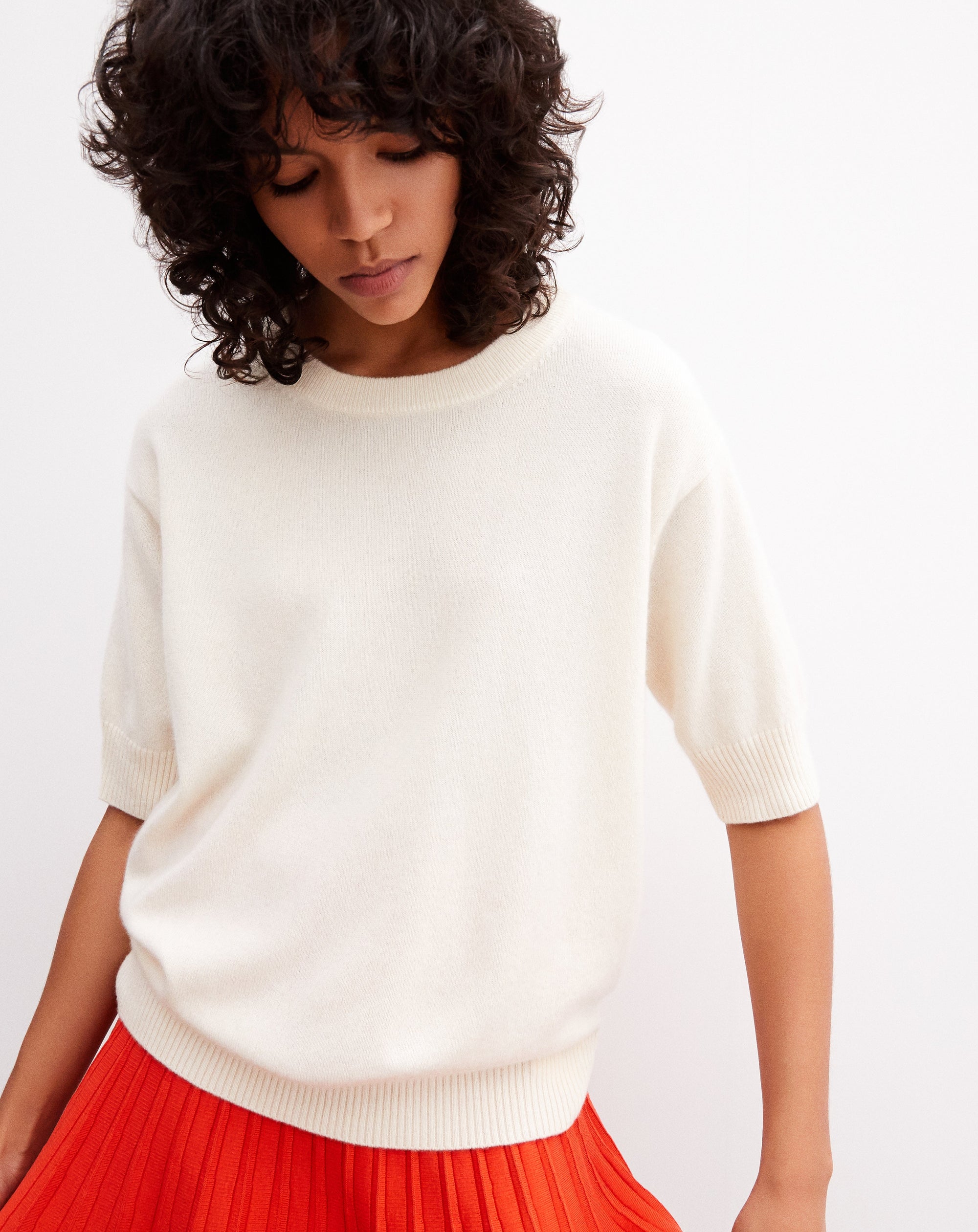 RECO90Maxi Ras De Cou Manches Courtes Contemporain - Naturel