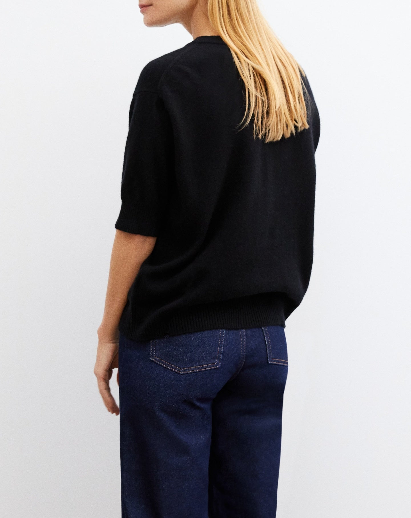 RECO90Maxi Ras De Cou Manches Courtes Contemporain - Noir