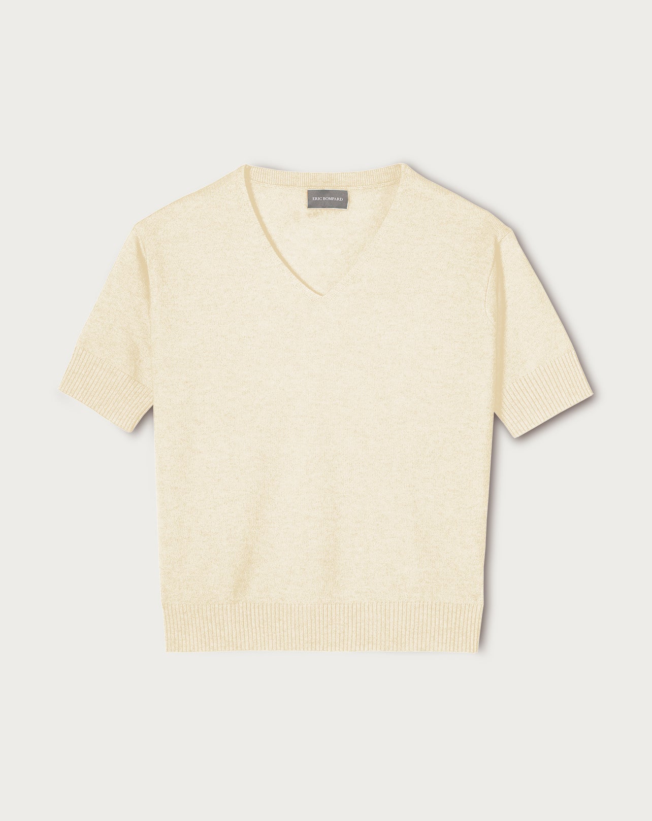 RECO90Maxi Pull V Manches Courtes Contemporain - Naturel
