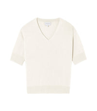 RECO90Maxi Pull V Manches Courtes Contemporain - Naturel