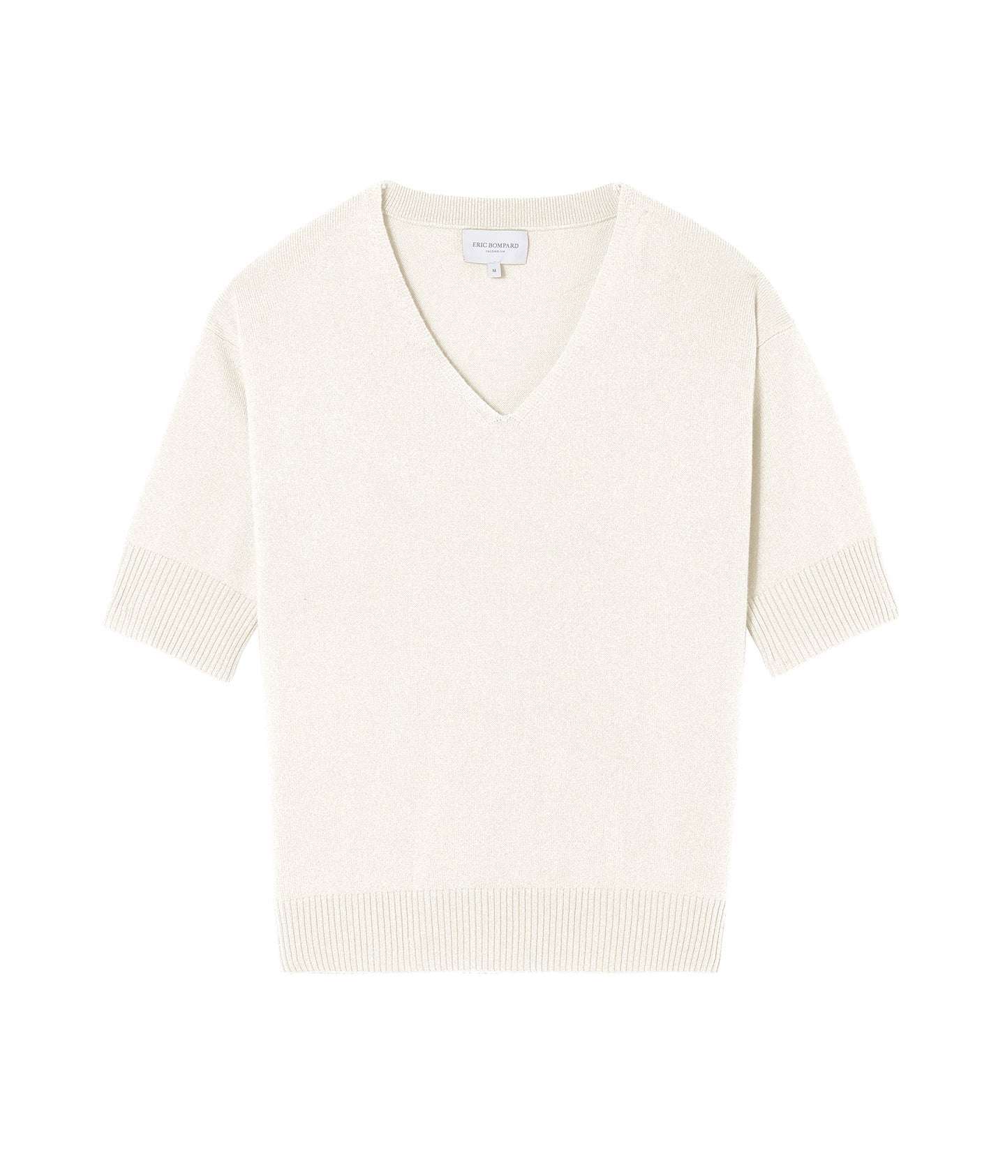 RECO90Maxi Pull V Manches Courtes Contemporain - Naturel