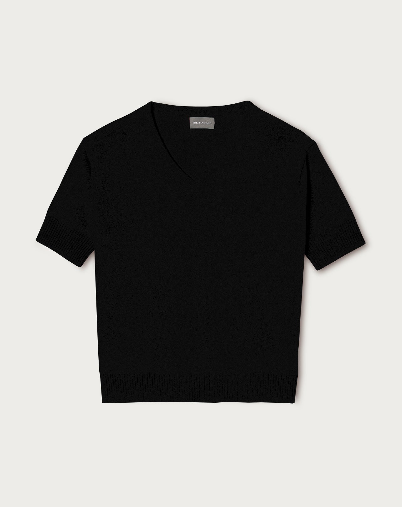 RECO90Maxi Pull V Manches Courtes Contemporain - Noir