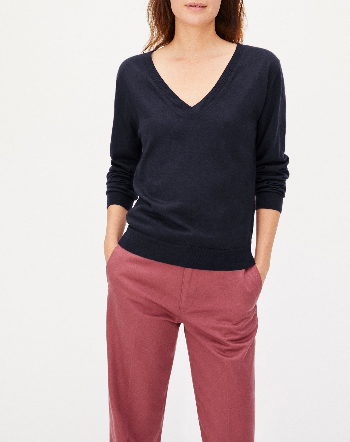 RECO100Pull V Ultrafin Contemporain - Marine