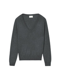 Ultra-fine V-neck cashmere jumper - Loup