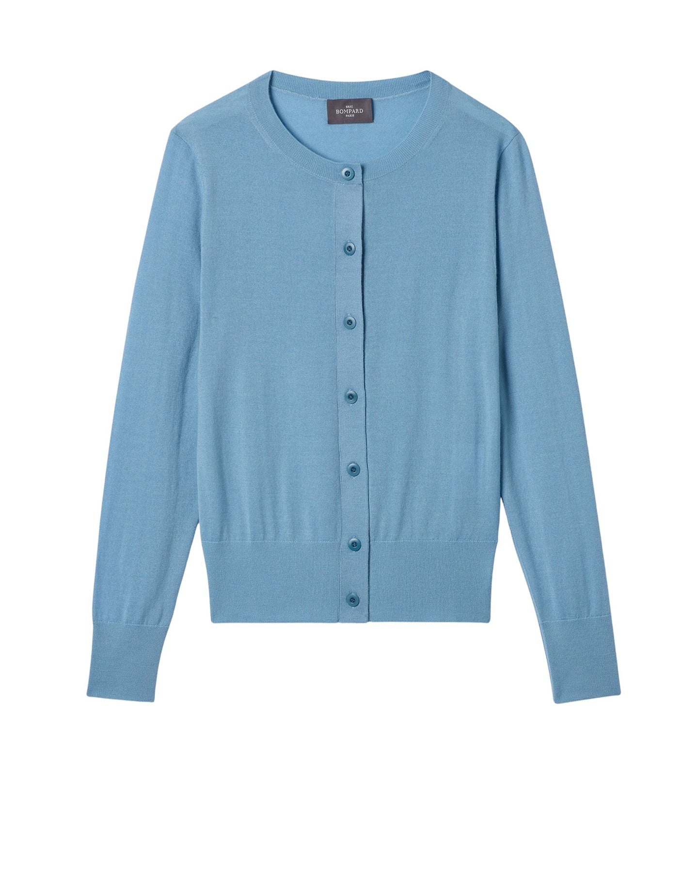 RECO125Cardigan Ultrafin - Bleu Glaz