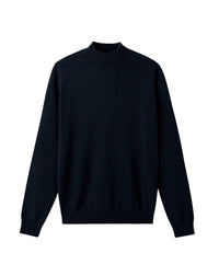 Pull col montant en cachemire -  Noir