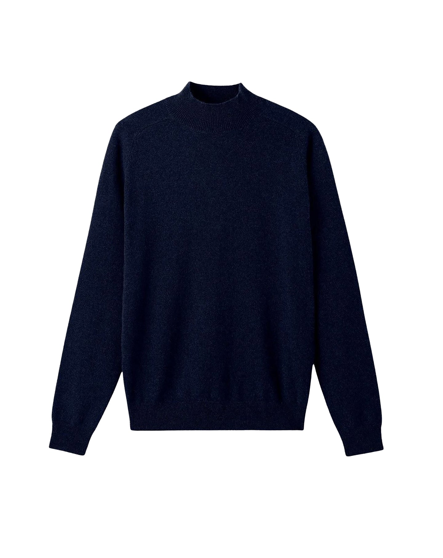 High-neck cashmere jumper - Navy