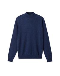 Pull col montant en cachemire -  Bleu Nocturne