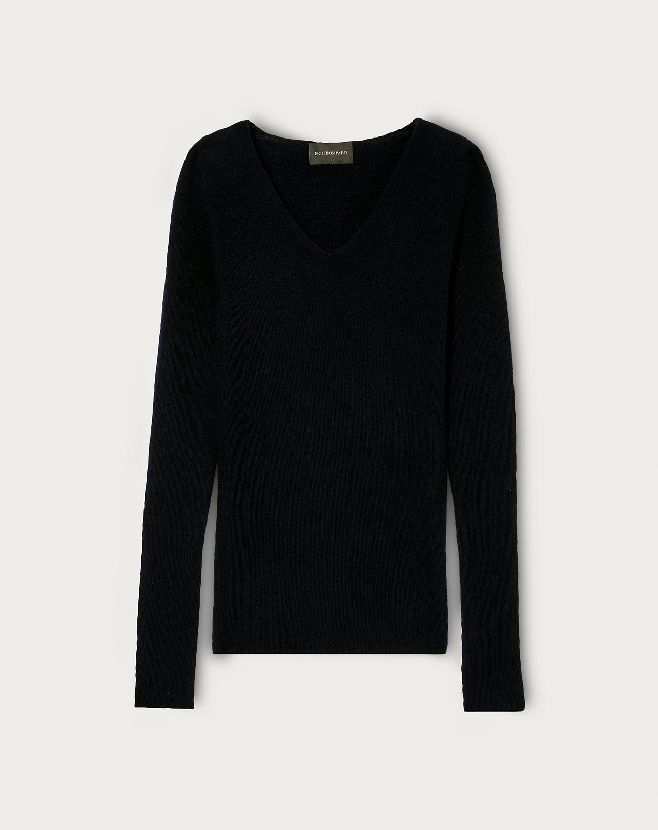 RECO120Pull V Ultrafin Sans Couture - Noir