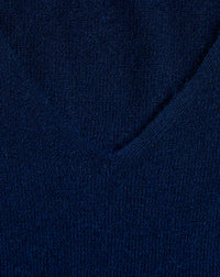 RECO120Pull V Ultrafin Sans Couture - Marine