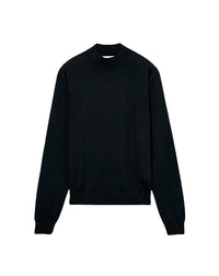 High-neck cashmere jumper - Black