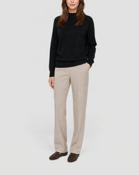 High-neck cashmere jumper - Black