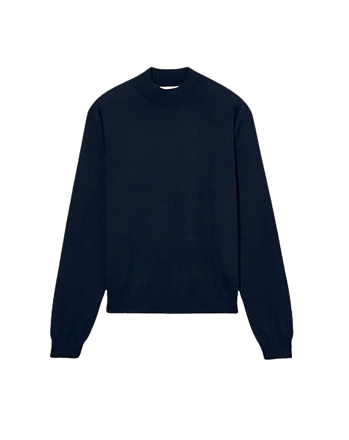 Pull col montant en cachemire -  Marine