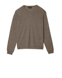 RECO115Pull V Cachemire/Lin - Ecorce