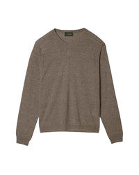 V-neck jumper in cashmere and linen - Ecorce