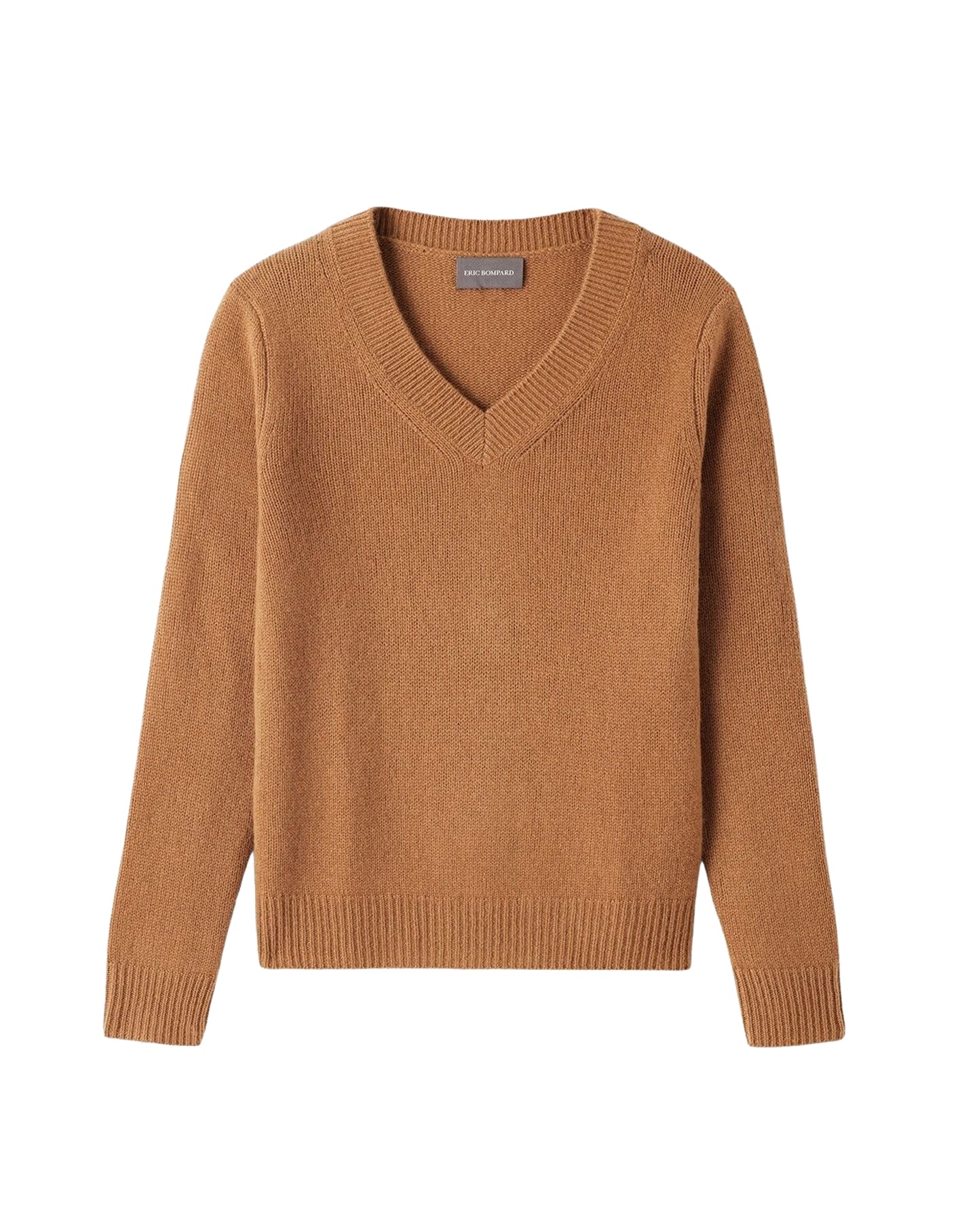 V-neck cashmere jumper - Vicuna