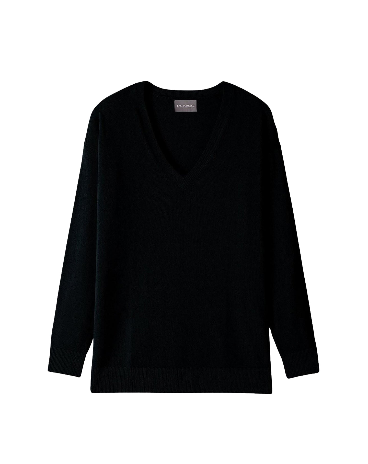Loose-fitting V-neck cashmere jumper - Black
