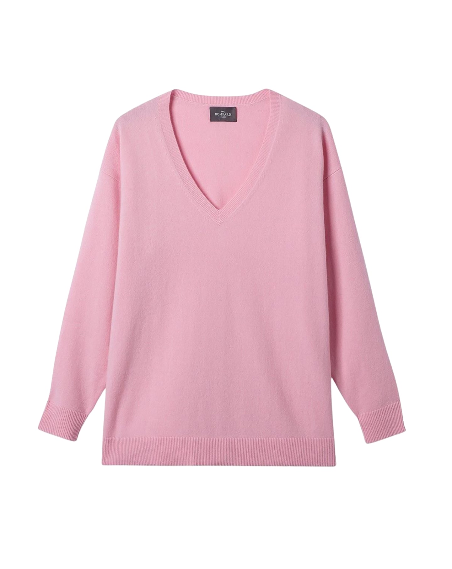 Loose-fitting V-neck cashmere jumper - Jelly Pink