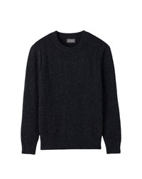Pull col rond guernesey en laine alpaga -  Anthracite