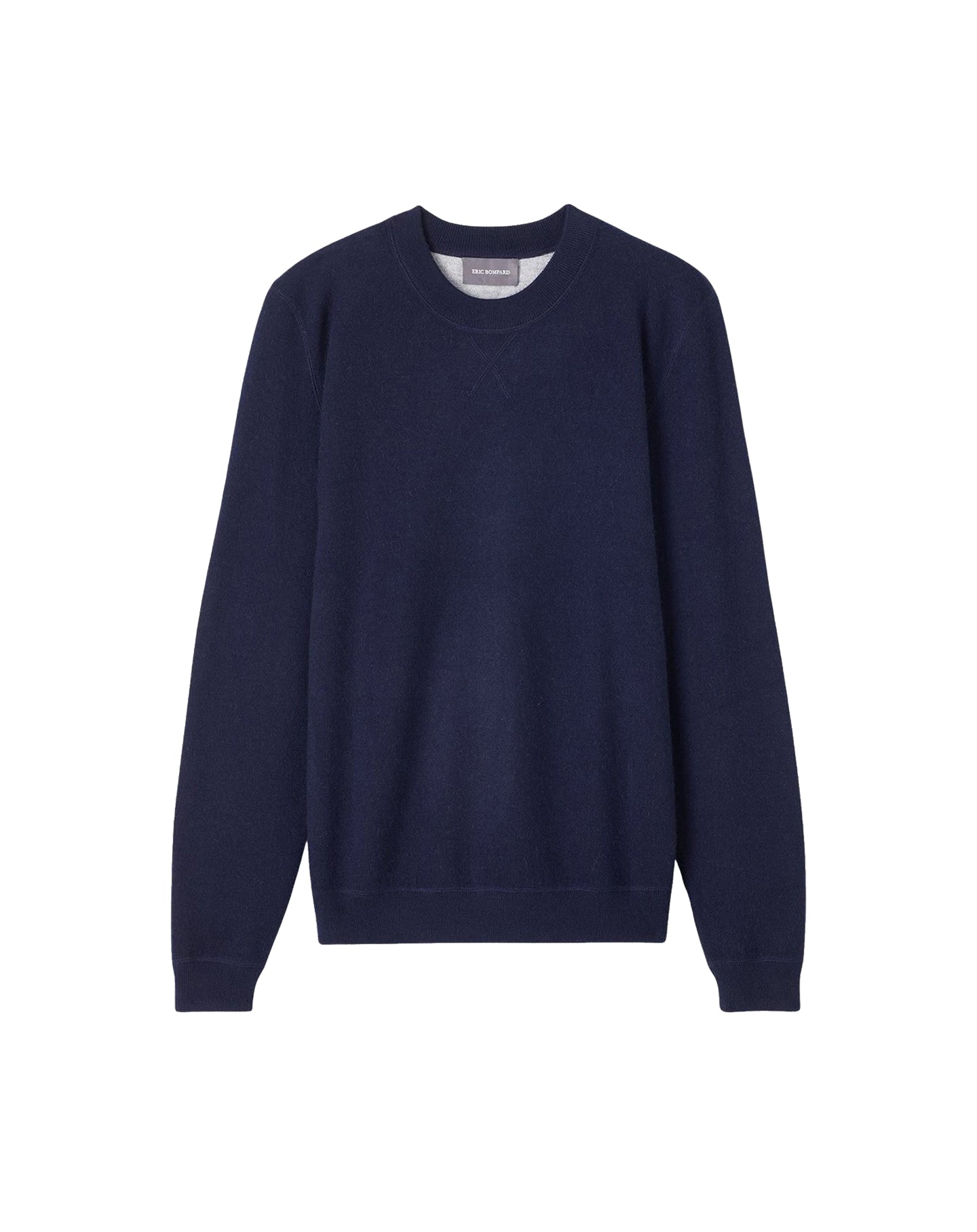 Reversible round-neck cashmere jumper - Navy