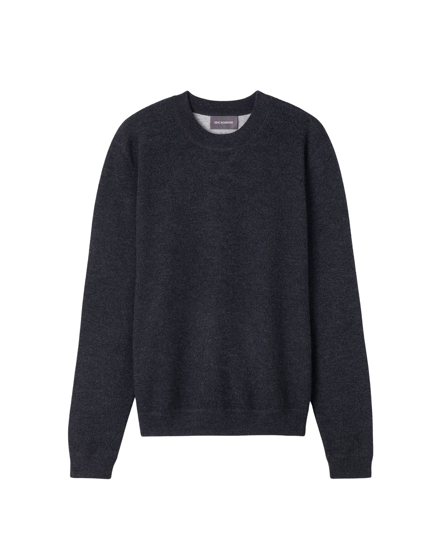 Reversible round-neck cashmere jumper - Khol