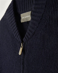 RECO185Blouson Zippé Côtes Perlées - Marine