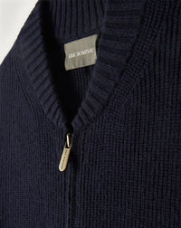 RECO185Blouson Zippé Côtes Perlées - Marine