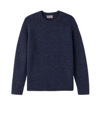 RECO155Ras De Cou Emmanchures Raglan Authentique - Bleu Nocturne Donegal