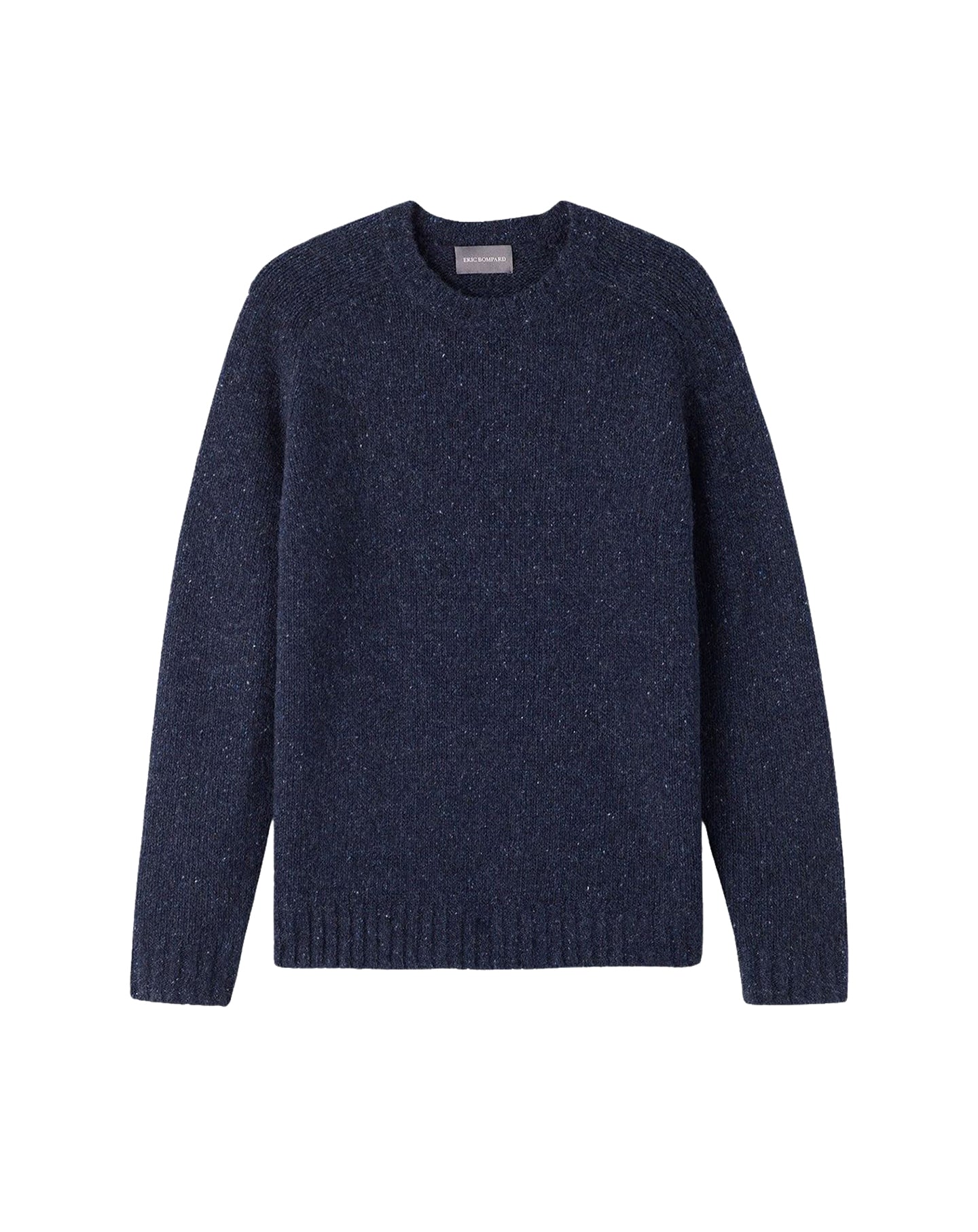 Cashmere round-neck jumper with raglan sleeves - Donegal Midnight Blue